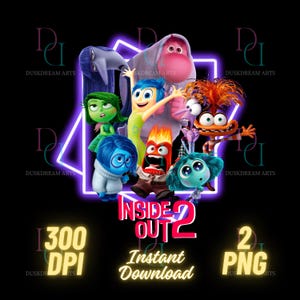 Inside Out 2 png, inside out 2 shirt, High Quality Cricut sticker Instant Download Digital File Printable Image inside out movie,transparent