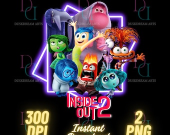 Inside Out 2 png, inside out 2 shirt, High Quality Cricut sticker Instant Download Digital File Printable Image inside out movie,transparent