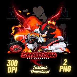 Shadow The Hedgehog PNG, Sonic The Hedgehog, Shadow PNG, Sonic Shirt, hoge kwaliteit, Cricut, taarttopper, transparante afbeelding, digitaal bestand, egel