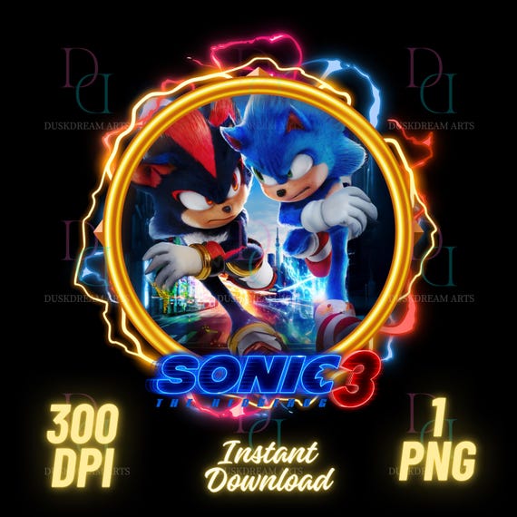 Sonic The Hedgehog 3 Logo Poster