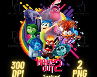 Inside Out 2 png, inside out shirt, High Quality Cricut sticker Instant Download Digital File Printable Image inside out movie, transparent