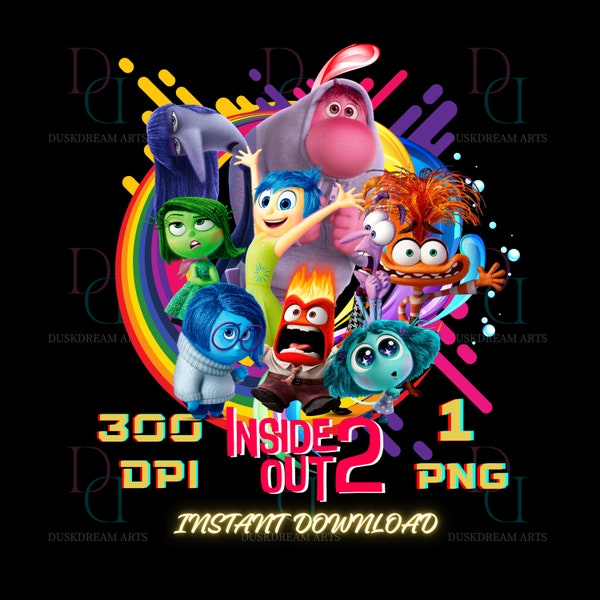 Inside Out 2 png, inside out shirt, High Quality Cricut sticker Instant Download Digital File Printable Image inside out movie, transparent