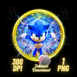 Sonic The Hedgehog PNG, Sonic PNG, Sonic Shirt, hohe Qualität, Cricut, Druckbare Datei, Cake Topper, Transparentes Bild, digitale Datei, sofortiger Download