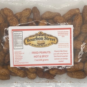 Hot Fried Peanuts 7 oz Fiery Spicy Snack Bag From Bourbon Street Boiled Peanuts Handcrafted Fried Peanuts