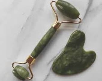 SET Jade Gua Sha and Jade Roller