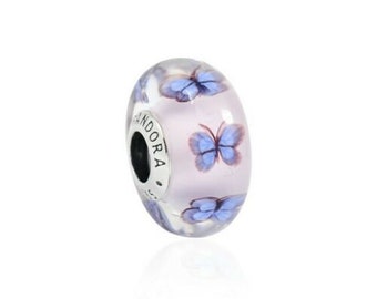 Pandora Butterfly Murano Glas Charm Bead S925 ALE