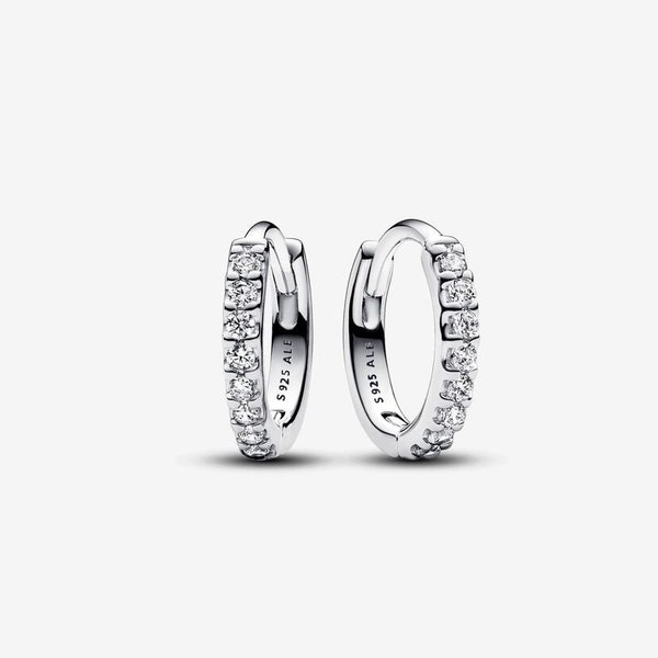 Pandora Sparkling Huggie Hoop Earringss Silver but s925