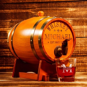 Personalized Engraved Whiskey Barrel 3L | Mini Wood Whiskey Barrel |Wedding Gift|Groomsmen Gift | Birthday Gift | Wood Barrel | Gift for Him