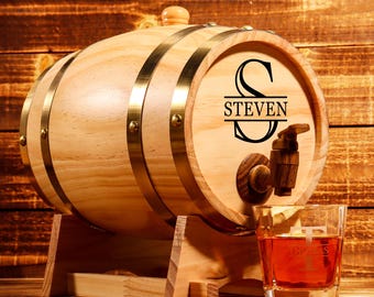Personalized Wedding Party Mini-Oak Whiskey Barrels 3Liter - Groomsmen Gift - Wedding Party Gift - Engraved, Customized,Monogrammed for Free