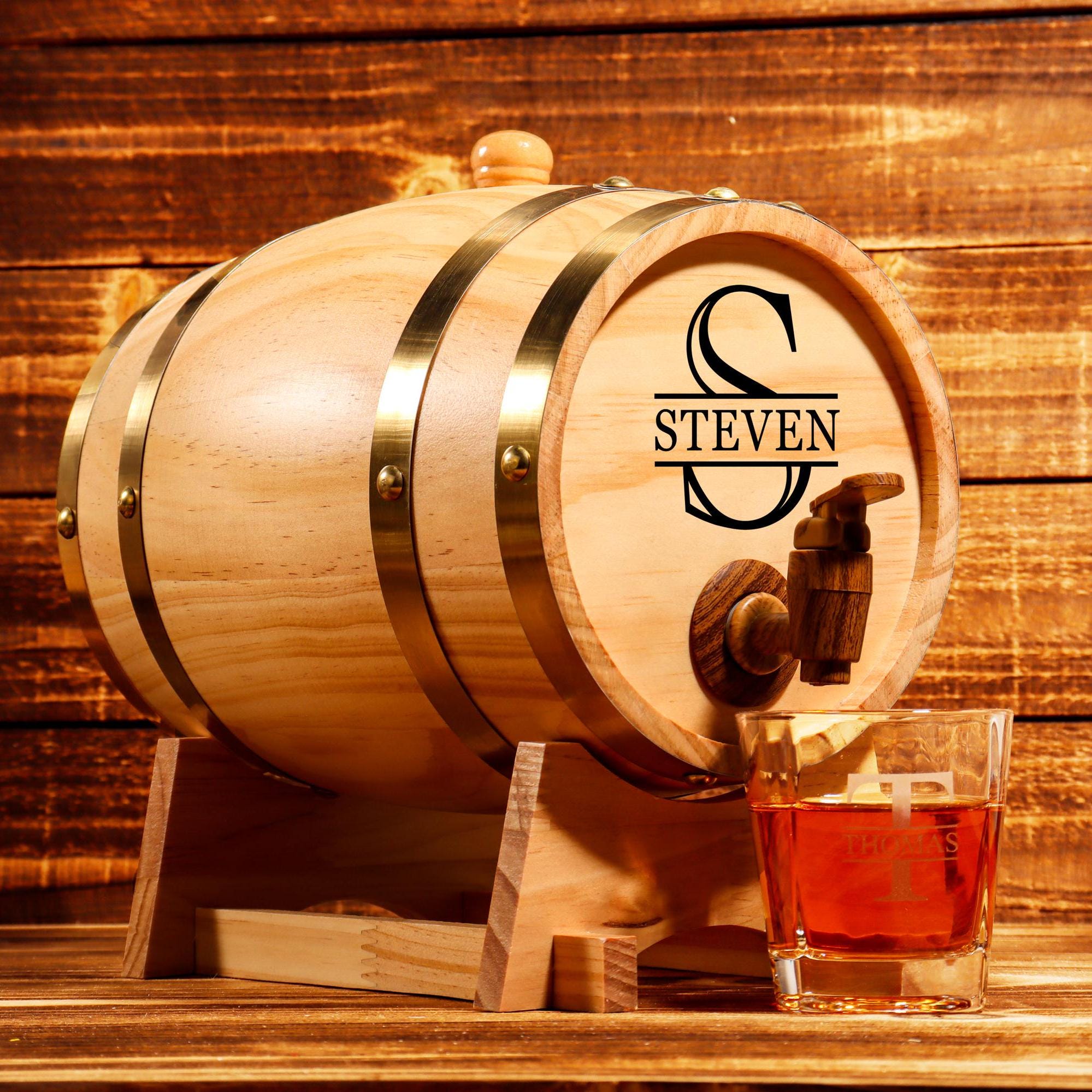 Personalized Engraved Whiskey Barrel 3L | Mini Wood Whiskey Barrel |Wedding Gift|Groomsmen Gift | Birthday Gift | Wood Barrel | Gift for Him
