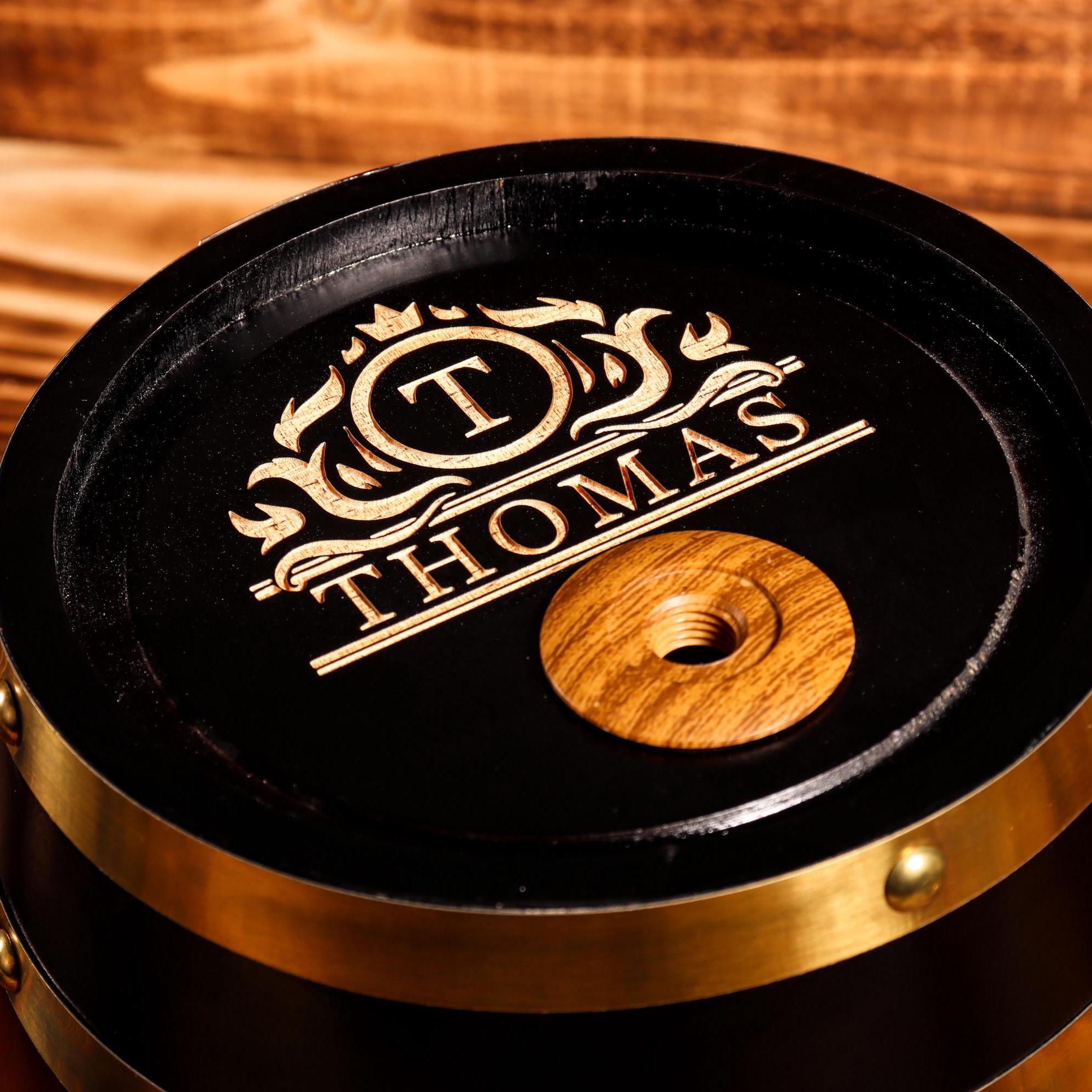 Personalized Engraved Whiskey Barrel 3L | Mini Wood Whiskey Barrel |Wedding Gift|Groomsmen Gift | Birthday Gift | Wood Barrel | Gift for Him