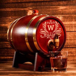 Personalized Engraved Whiskey Barrel 3L | Mini Wood Whiskey Barrel |Wedding Gift|Groomsmen Gift | Birthday Gift | Wood Barrel | Gift for Him