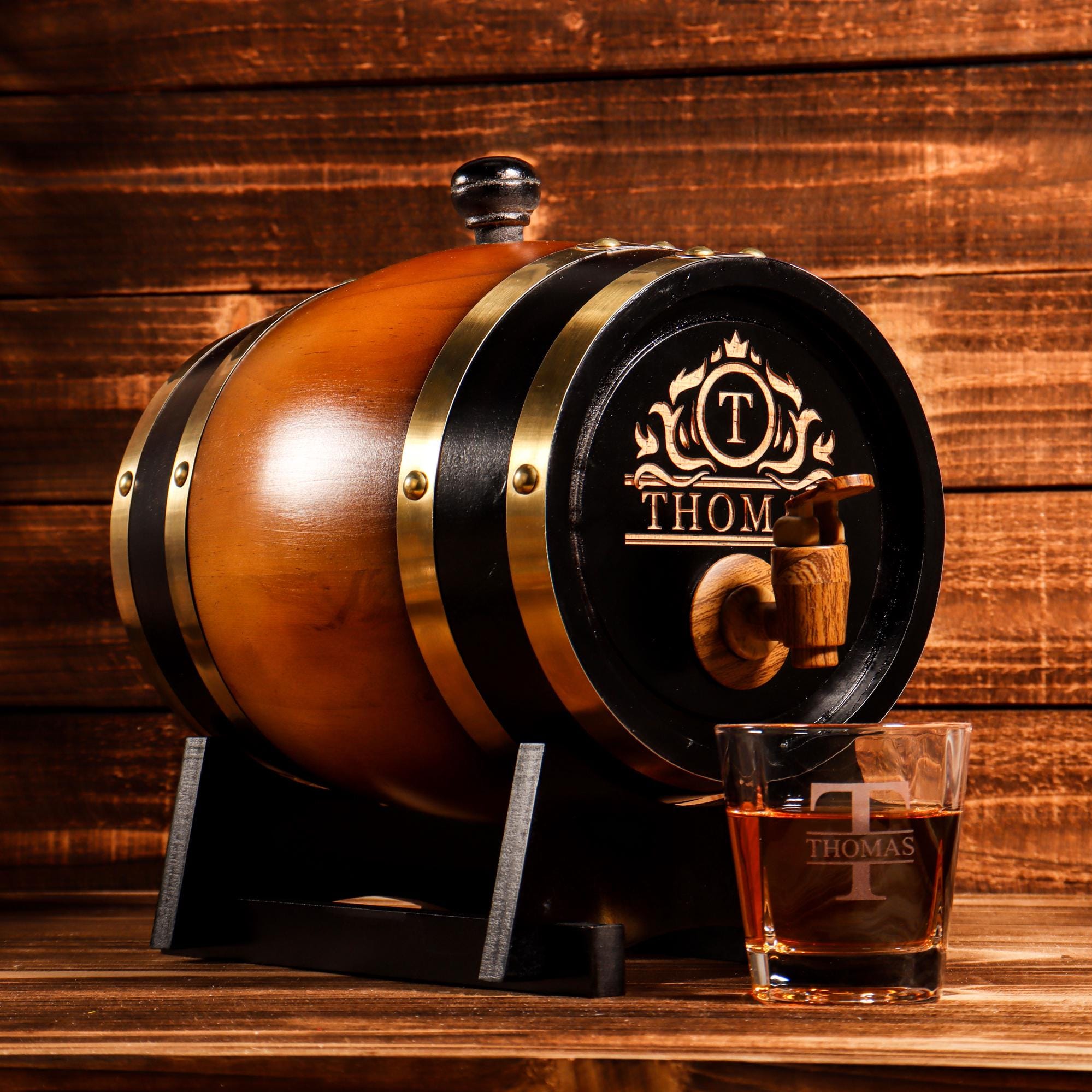 Personalized Engraved Whiskey Barrel 3L | Mini Wood Whiskey Barrel |Wedding Gift|Groomsmen Gift | Birthday Gift | Wood Barrel | Gift for Him