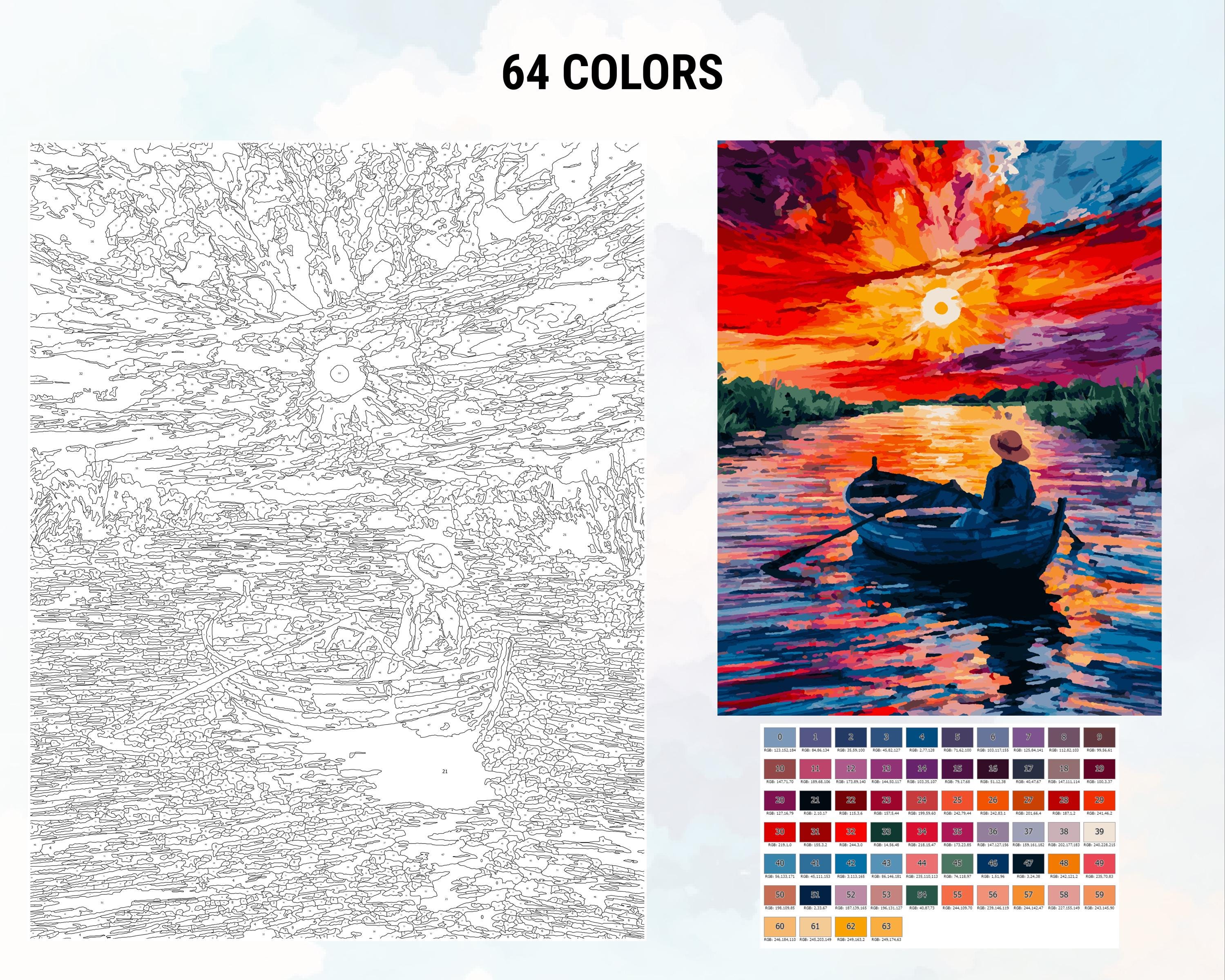Color by Numbers, Paint by Numbers, Digital Coloring Pages, Procreate ...