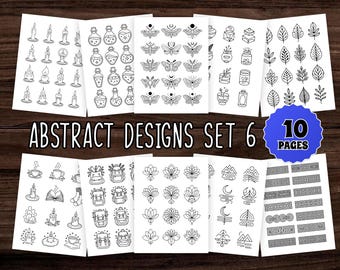Relaxing Pattern Coloring Pages PDF – Abstract Minimalist Pages for Adults, 10 Printable Designs for Creativity, Calm, and Wellness