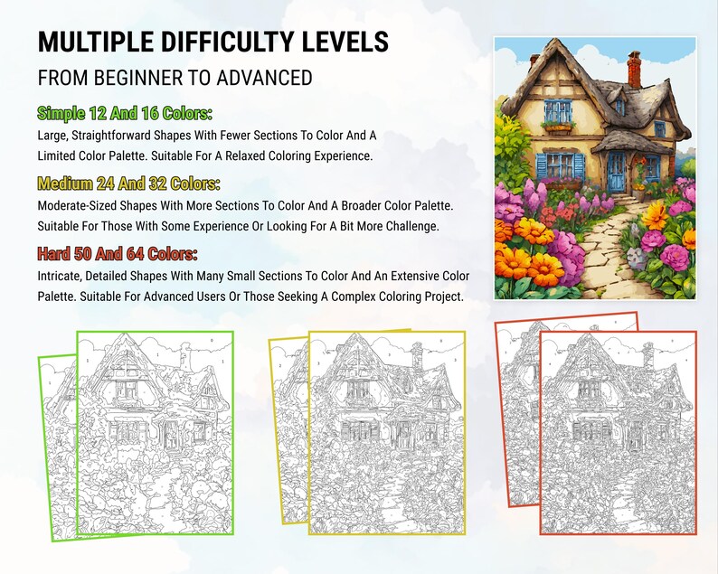 Color by Numbers, Digital Coloring Pages, Paint by Numbers, Procreate ...