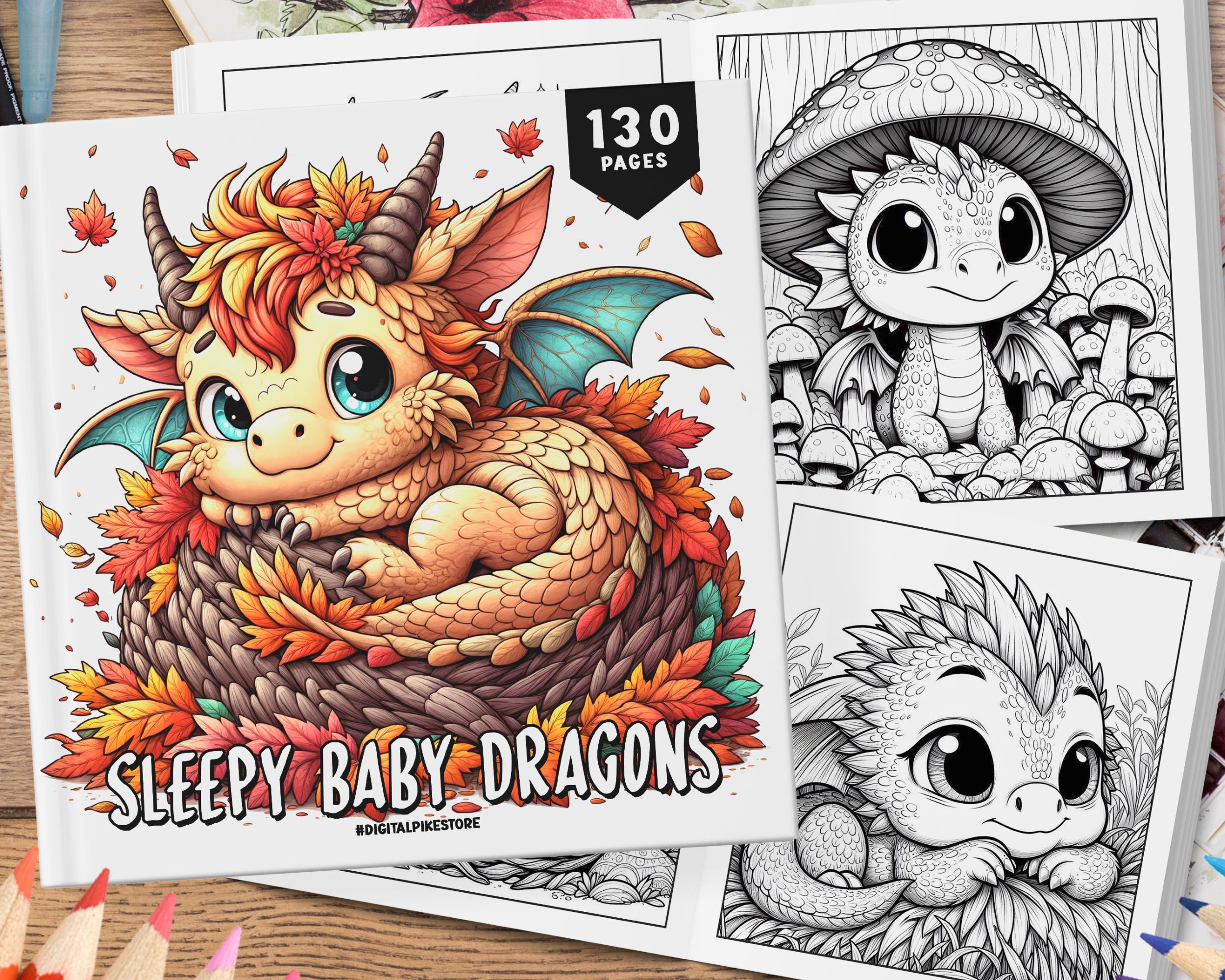Baby dragon coloring - Etsy België, image size:2500x2000