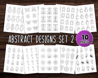 Minimalist Pattern Coloring Book PDF – Abstract Geometric Line Art Pages for Adults to Print, Color, and Enjoy for Creative Meditation