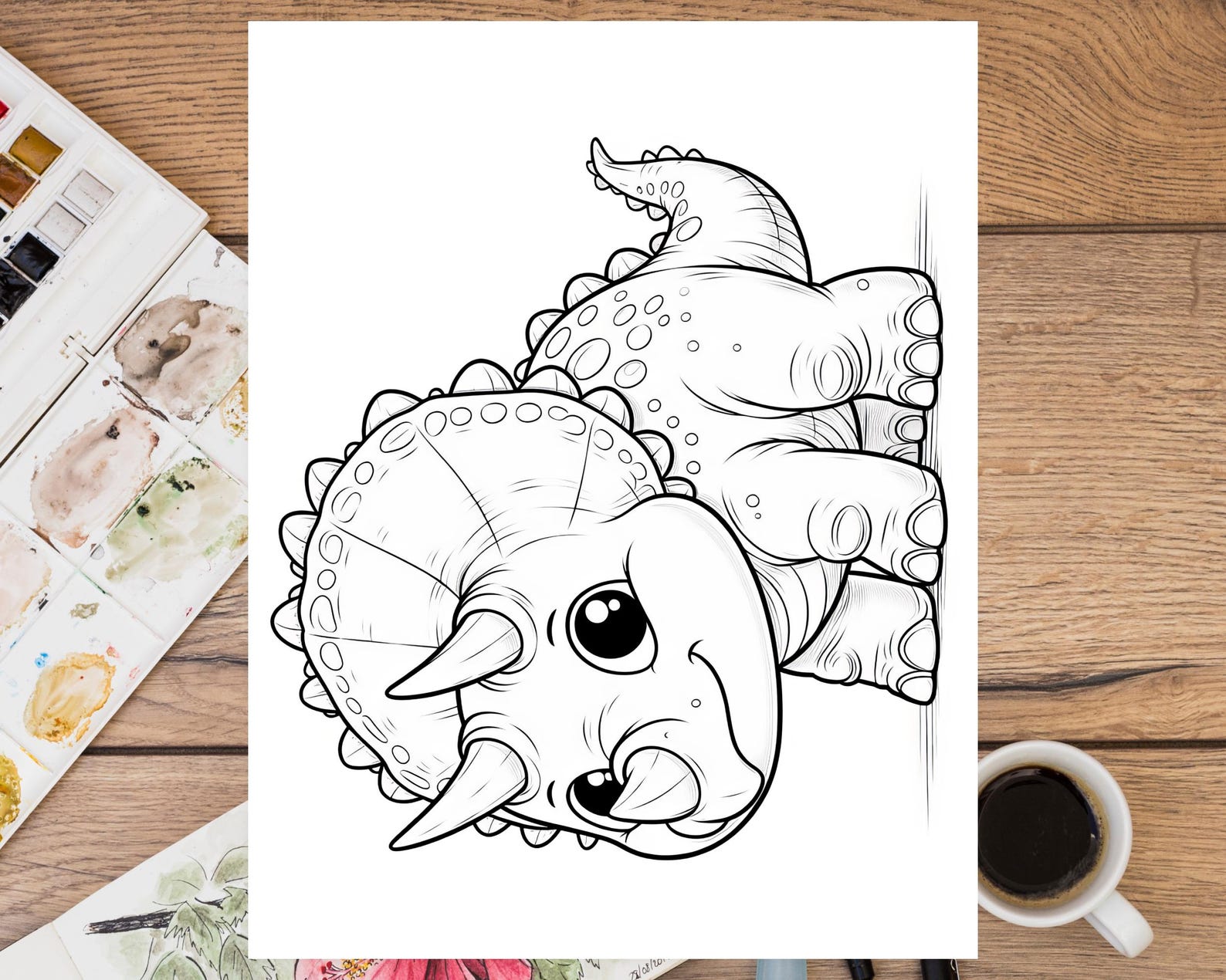 70 Simple Dinosaur Coloring Pages for Kids,bold and Easy Coloring Book ...