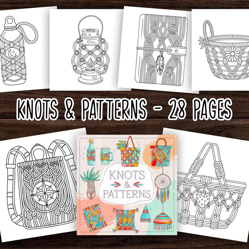Macrame Coloring Macrame Coloring - Etsy