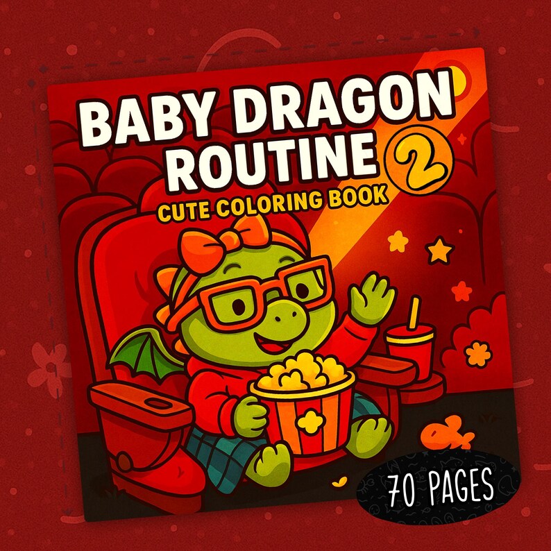 70 Adorable Fantasy Dragons to Color Baby Dragon Coloring Book Kawaii Dragon Art for Kids and Adults Bold Line Art Coloring Cozy Pages