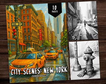 City Scenes: New York Coloring Pages Grayscale Coloring Pages Coloring Sheets Landscape Coloring Pages for Adults City Coloring USA Coloring