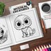 50 Mystical Creatures Coloring Book, Coloring Sheets, Grayscale ...