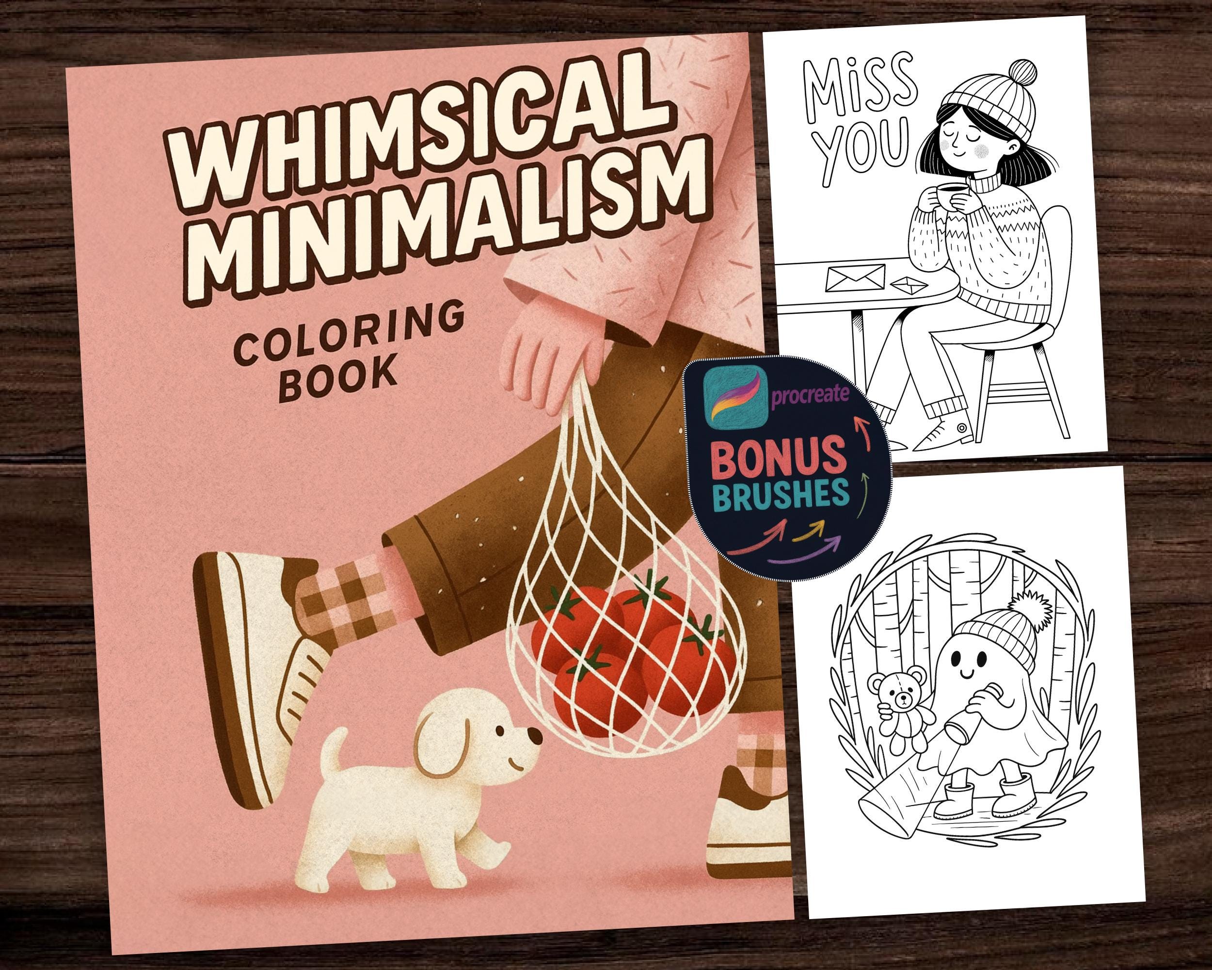 Pacote de Páginas para Colorir no Procreate: 200+ Páginas Digitais + 45 Pincéis Bônus para Arteterapia no iPad
