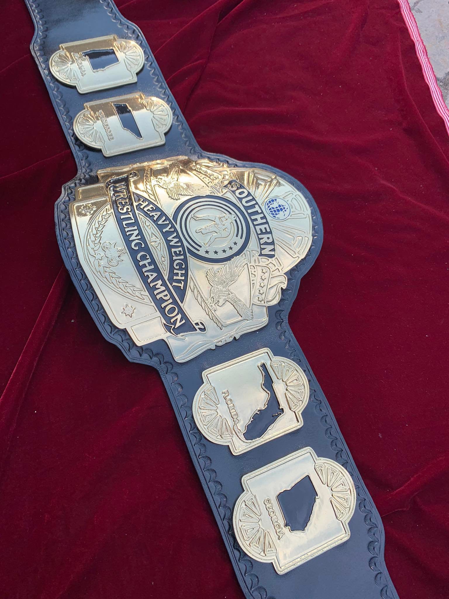 SOUTHERN Heavyweight CHAMPIONSHIP BELT , 4mm Zinc Plates, Real