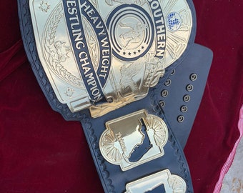SOUTHERN Heavyweight CHAMPIONSHIP BELT , 4mm Zinc Plates, Real