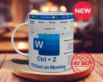 Start On Monday Funny Mug - Gift Idea for Coworkers, funny mugs, mug, coffee cup, funny gifts, gift for her, christmas gift, birthday gift