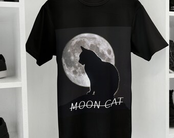 Unisex Softstyle T-Shirt, Moon Cat,