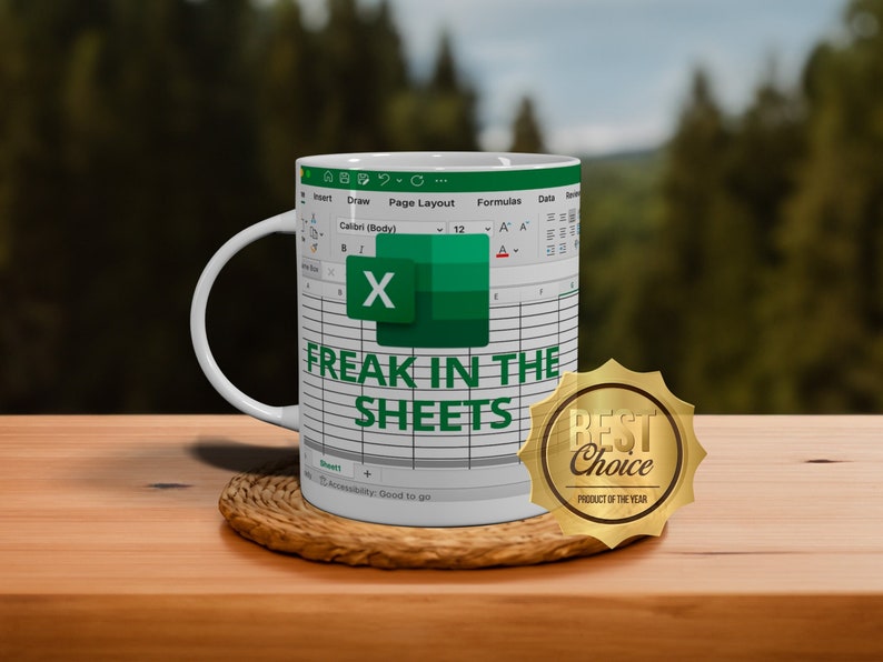 Freak in the sheets Excel mug gift idea for coworkers, funny mugs, mug, coffee cup, funny gifts, gift for her, christmas gift, birthday gift zdjęcie 1