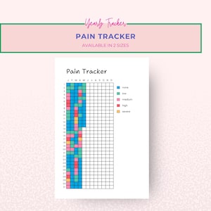 Pain Tracker, Monthly Pain Tracker, Printable Pain Log, Pain Journal ...