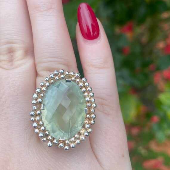 Sterling Silver Gemstone Ring, Vintage Ring, Preh… - image 2