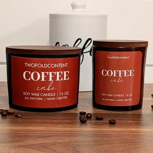 Koffietaartkaars: espresso, vanille, kaneelgeur