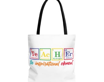 The TEACHER Element Tote Bag Ideas de regalos para profesores Educadores Toe Bag Ideas de regalos para el Día de Agradecimiento a los Maestros