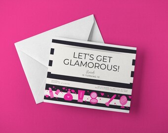 Fully Customizable "Sephora" Themed Invitation (Instant Ddownload)