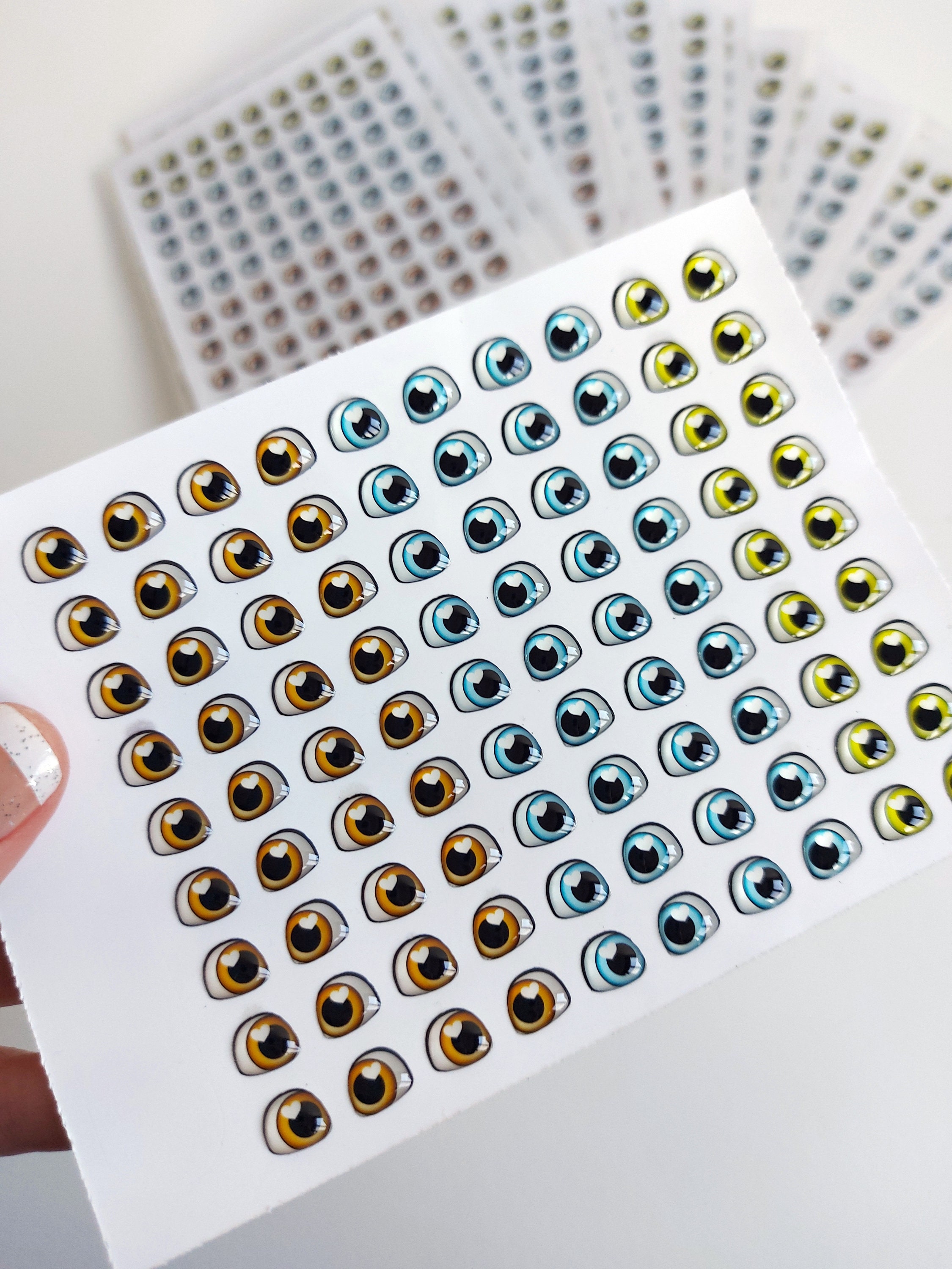 Sticker Resin Eyes, Resin Sticker Eyes, Adhesive Eyes - Etsy