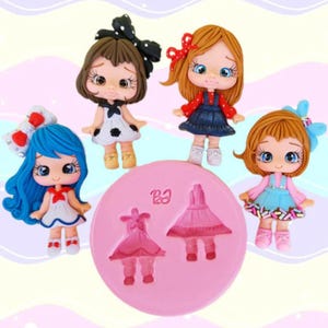 Silicone Mold | Cold Porcelain | Polymer Clay | Cooking | Silicone Dress Mold