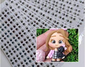 Sticker Resin Eyes, Resin Sticker Eyes, Adhesive Eyes