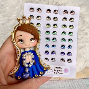 Prinzessin Sticker Resin Augen, Resin Sticker Augen, Klebeaugen