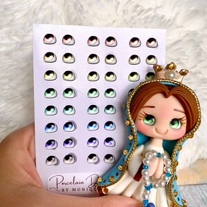 Linker sticker hars ogen, hars sticker ogen, klevende ogen