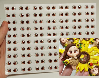 Sticker Resin Eyes, Resin Adhesive Eyes, Adhesive Eyes