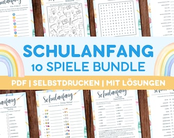 Downloaden van de back-to-schoolbundel | 10 back-to-schoolspellen | Back-to-schoolactiviteit | Digitale download | Back-to-schoolspellen