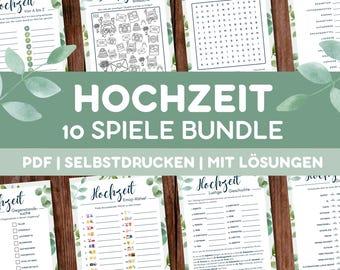 Wedding Bundle Download | 10 Wedding Games | Wedding Activity | Digital Download | Wedding Games | Wedding Puzzles | Print