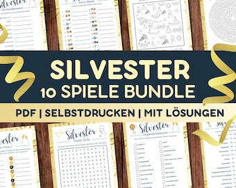 New Year's Eve Bundle Download | 10 New Year's Eve Games | New Year's Eve Activities for Family and Friends | Digital Download