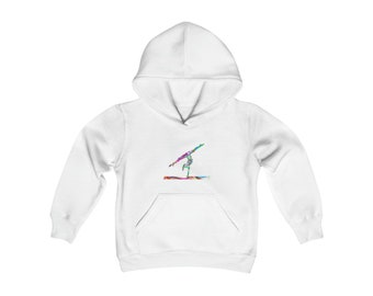 Youth Heavy Blend Hooded Sweatshirt (gymnastics themed_