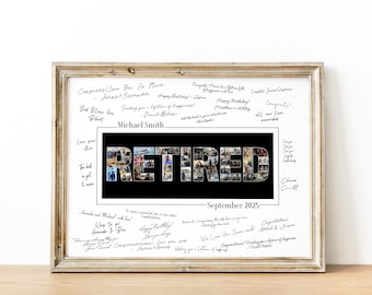 Personalized Retirement Photo Collage, Farewell Keepsake Gift