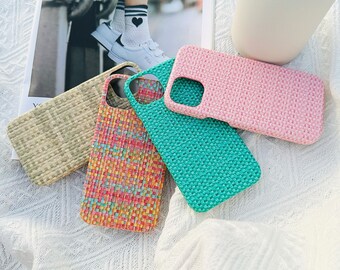 Woven Grid Pattern Phone Case for iPhone 15 14 13 12 11 iPhone Pro case Pro Max Case iPhone XR iPhone Case XS Max case iPhone 7 8 Case